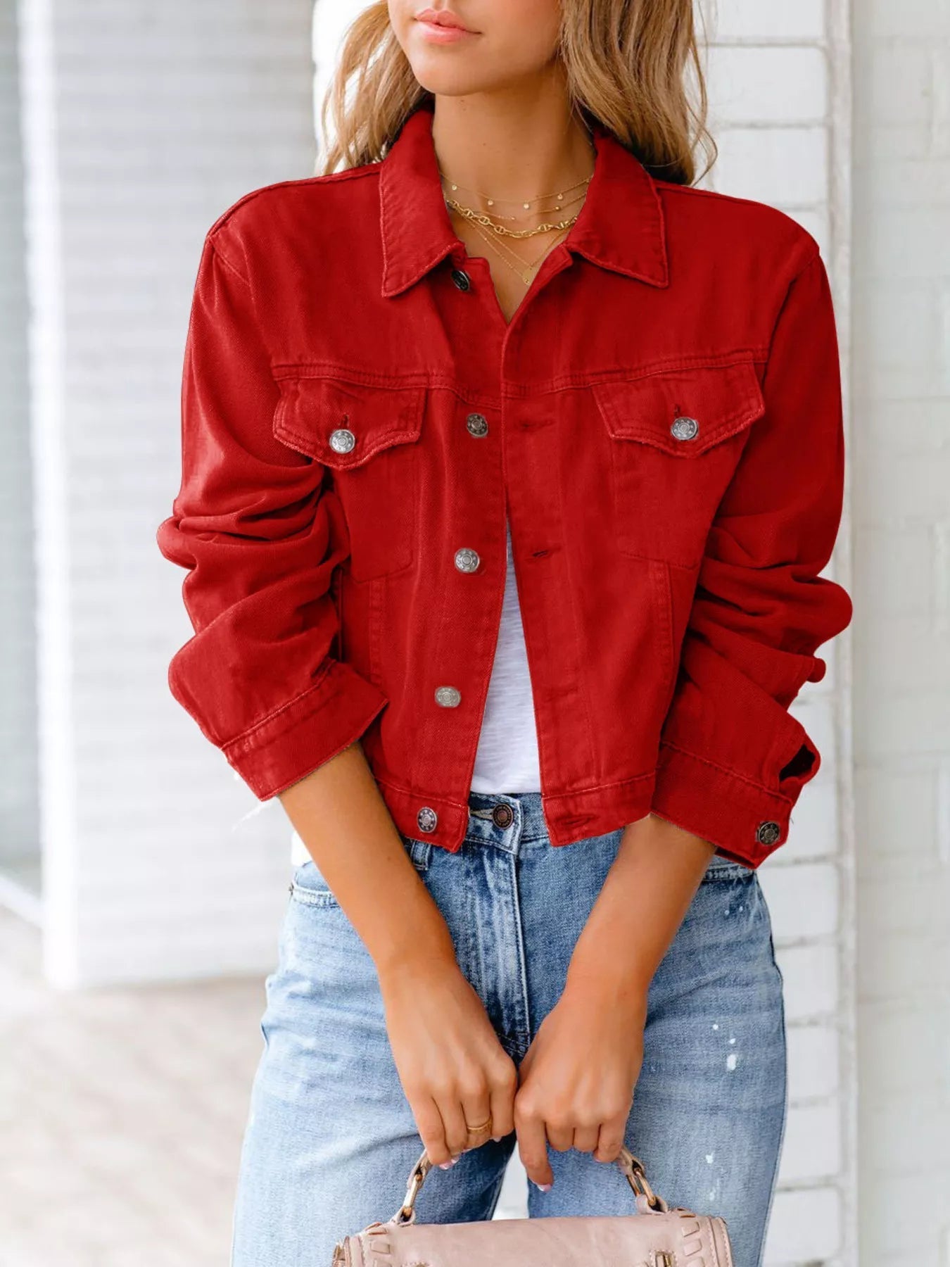 Jannie - Elegante giacca di jeans corta