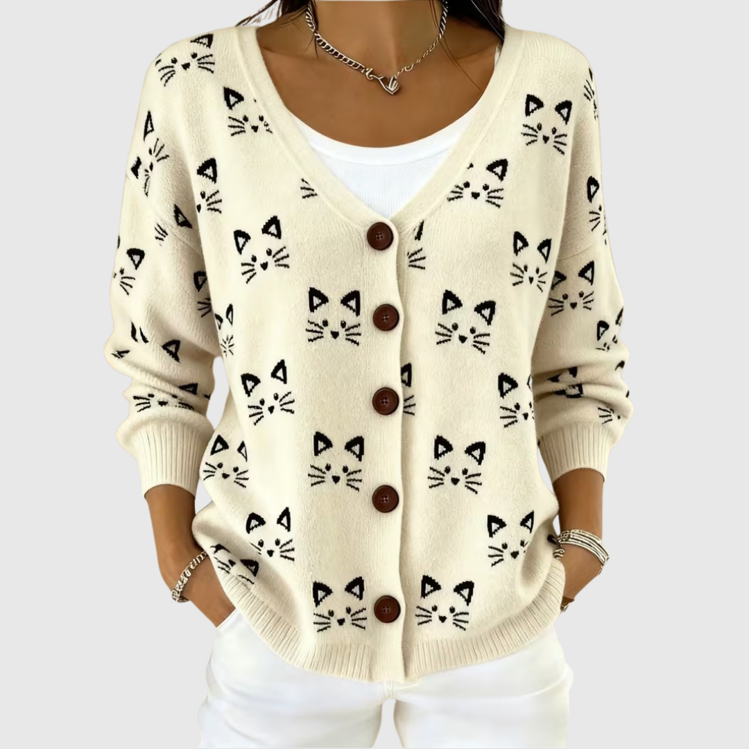 Cardigan Morbido da Donna con Bottoni Frontali