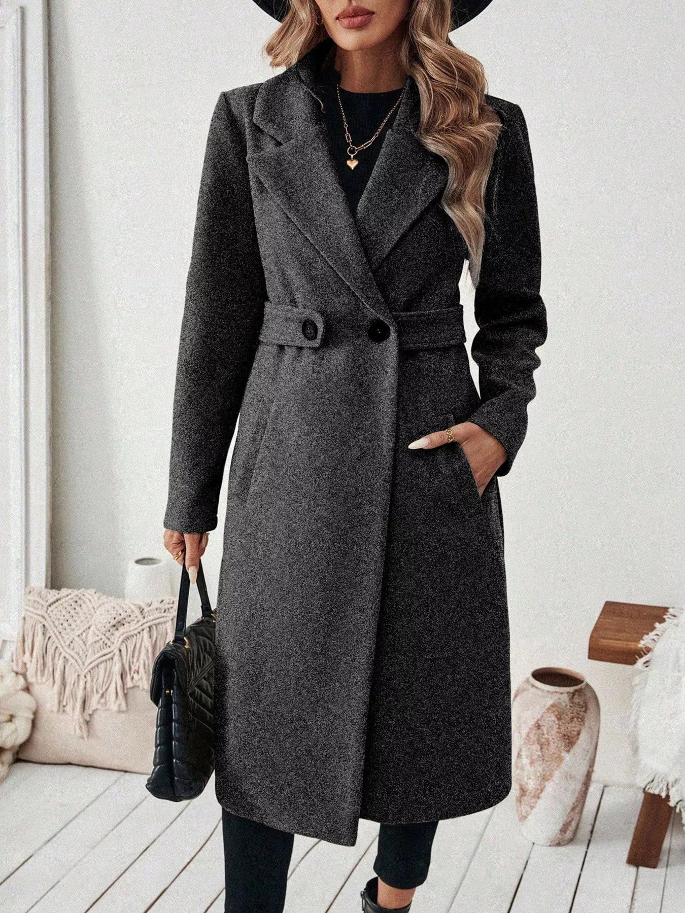 Taleah – Trench lungo elegante con un solo bottone