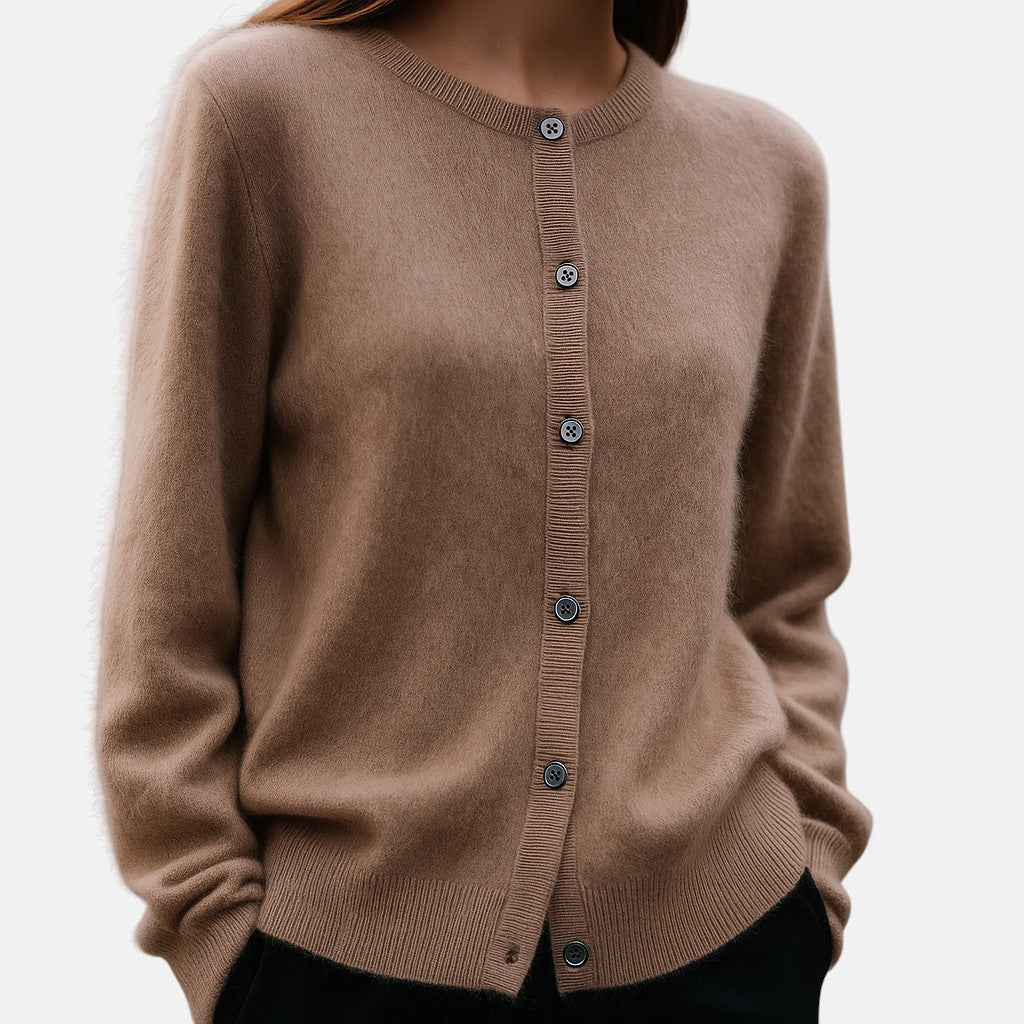 Valery - Maglione casual con bottoni effetto cashmere