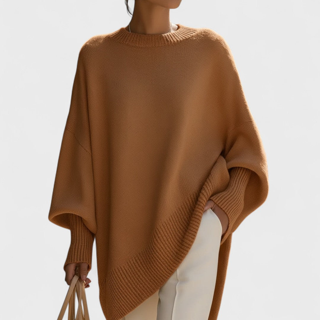 Rhianna - Maglione poncho oversize caldo