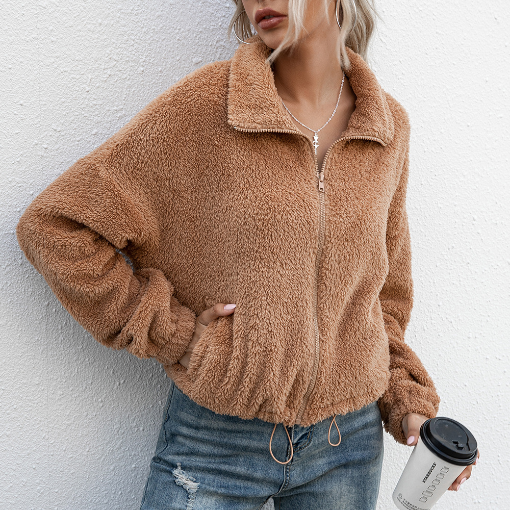 Meredith - Giacca in pile calda e accogliente con zip