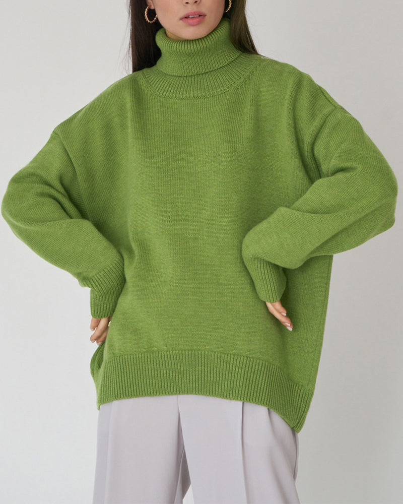 Zakiya - Maglione chic oversize a collo alto