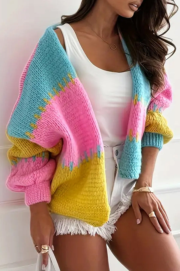 Giulia - Cardigan elegante a righe in maglia