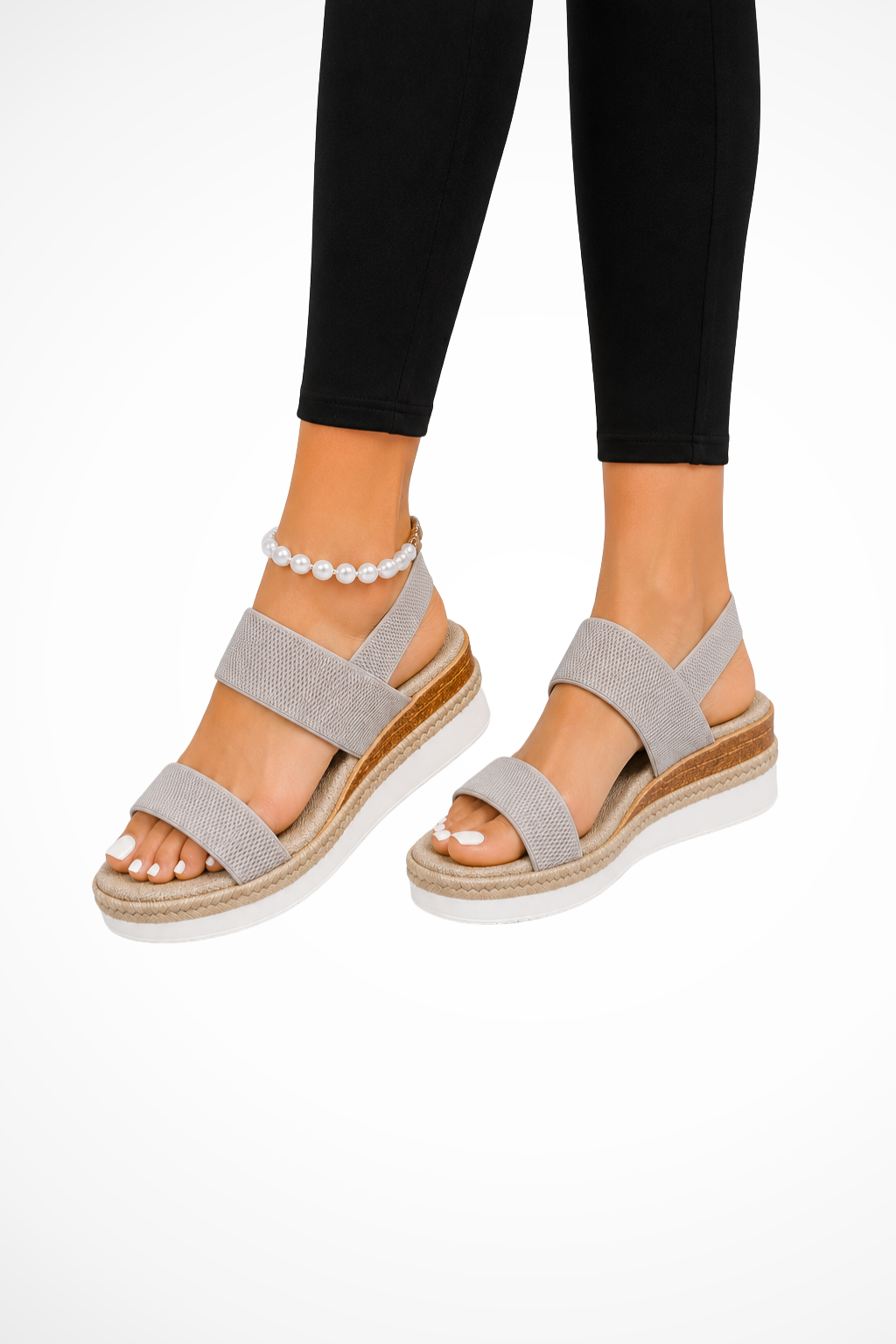 Sandali Espadrillas con Fasce Elastiche da Donna