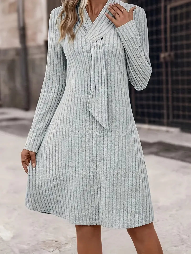 Ariel - Elegante abito in maglia a maniche lunghe