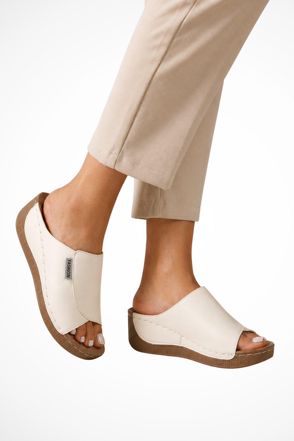 Sabot con Zeppa e Punta Aperta da Donna
