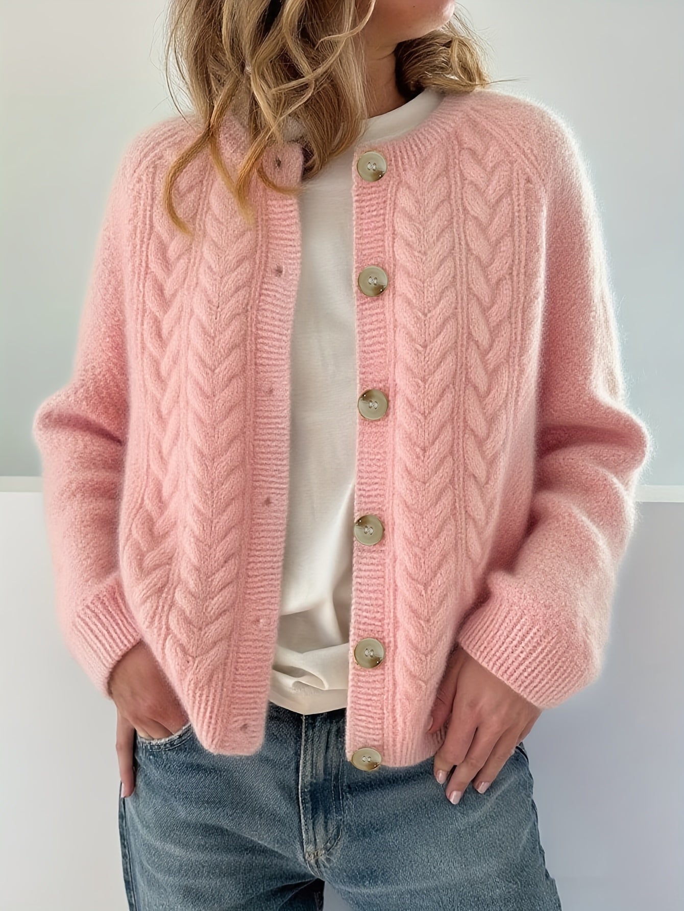 Marianne - Elegante cardigan lavorato a trecce