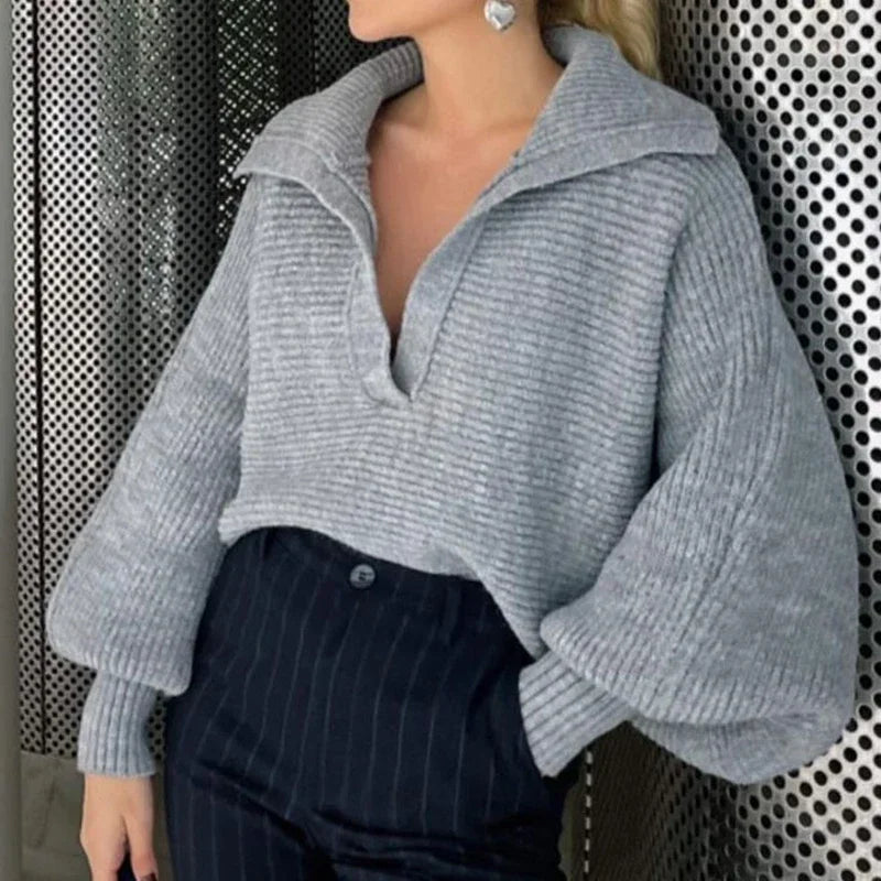 Beverlie - Maglione elegante cropped dalla vestibilità ampia