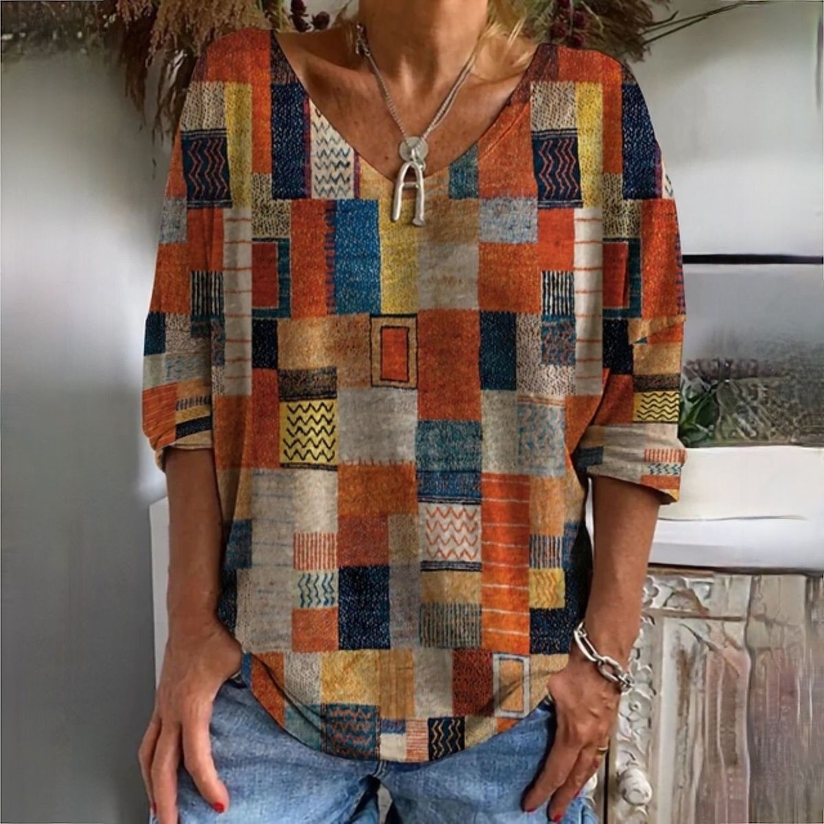 ENOLA - T-shirt elegante vintage
