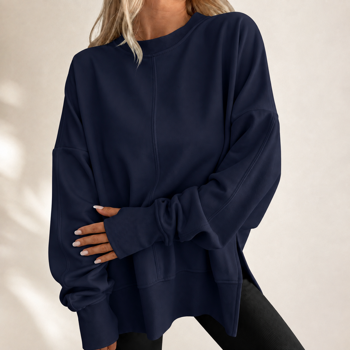Maglia da Donna a Maniche Lunghe con Scollo Girocollo