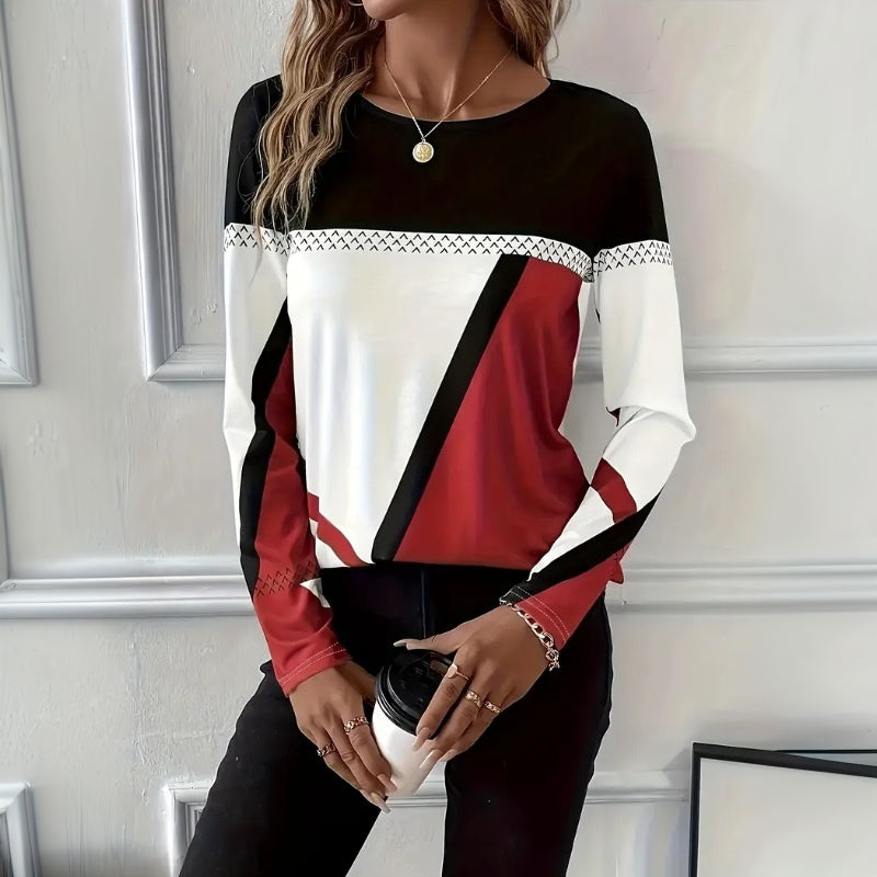 Lalia - Felpa elegante con inserti colorati