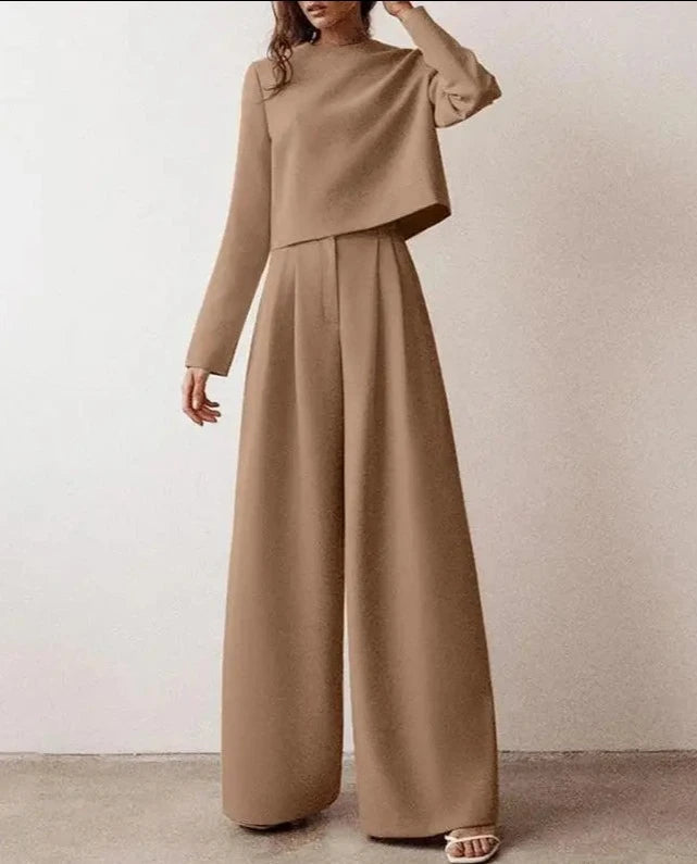 Josselyn - Set Elegante con Felpa a Maniche Lunghe e Pantaloni a Gamba Larga