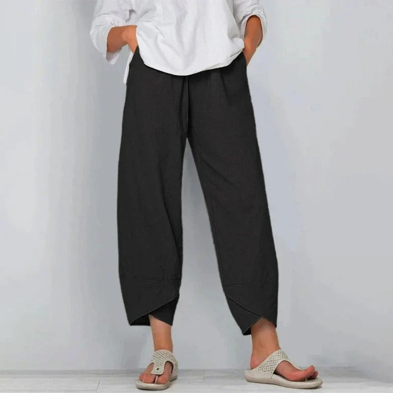 Pantaloni Cropped a Gamba Larga da Donna