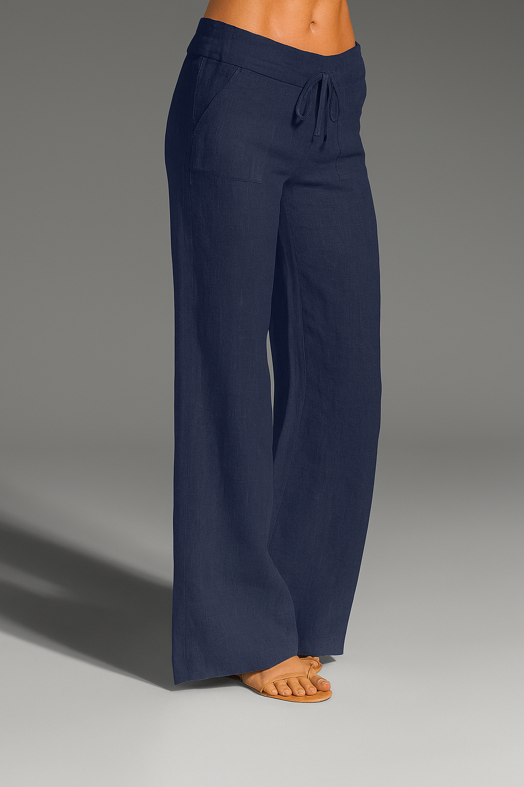 Pantaloni Capri da Donna in Lino dal Taglio Rilassato