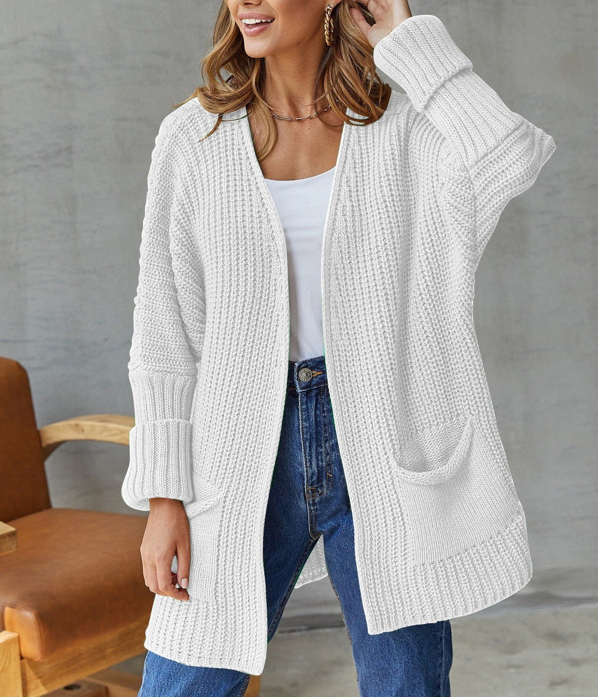 Zuri - Cardigan lavorato a maglia morbido e ampio