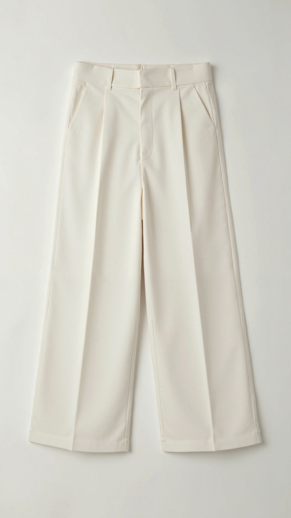 Pantaloni a Vita Alta con Pieghe da Donna