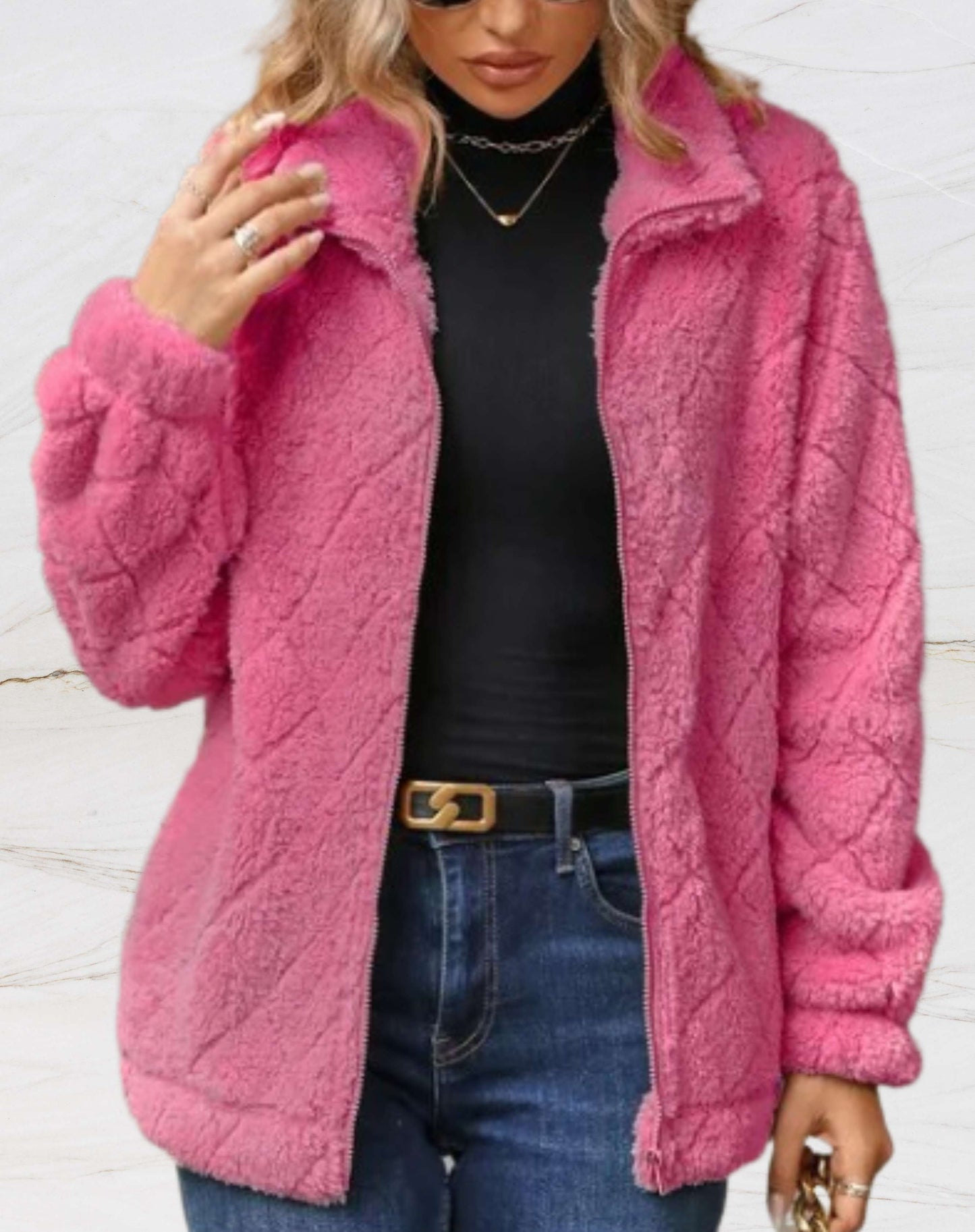 Halle - Giacca in pile calda e alla moda