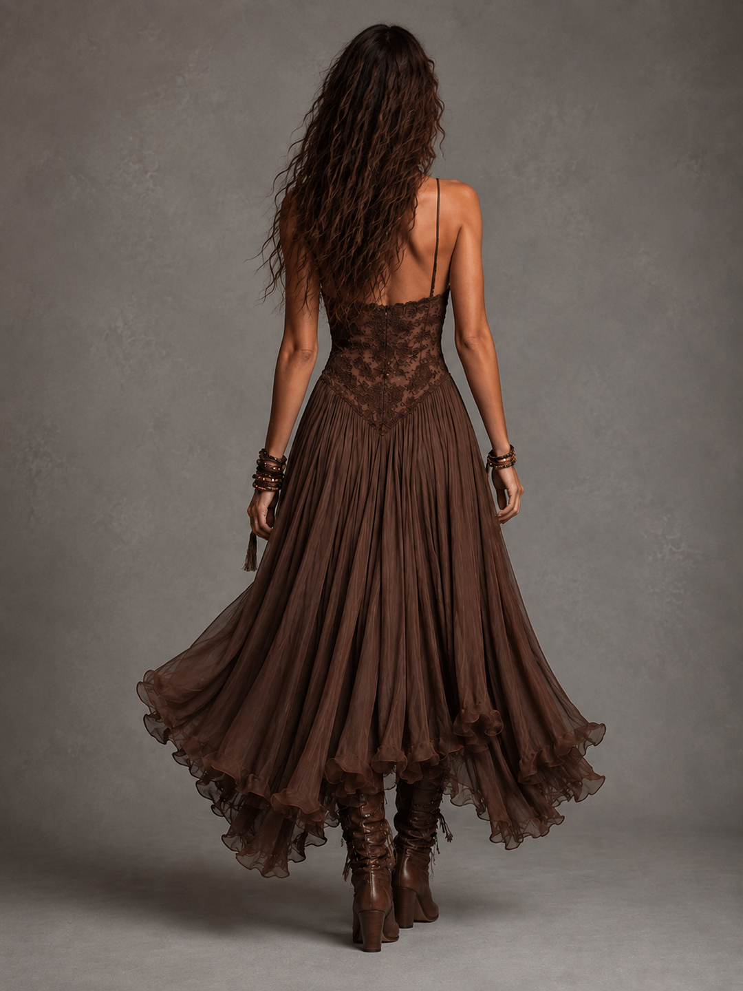 Abito Maxi Fluido Elegante da Donna