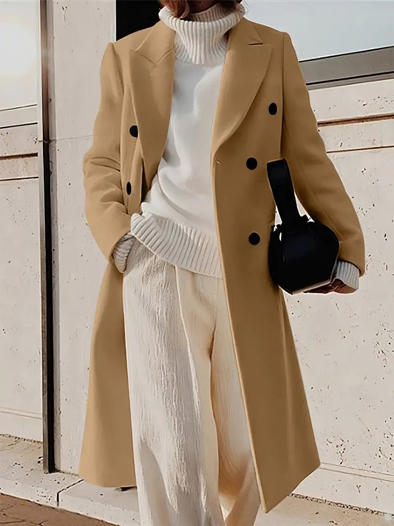 Nathaly - Cappotto lungo elegante doppiopetto