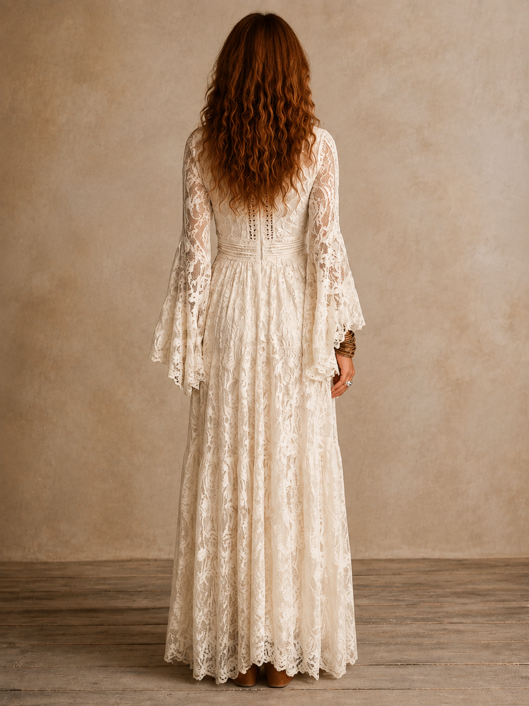 Abito Maxi Svasato Vintage da Donna