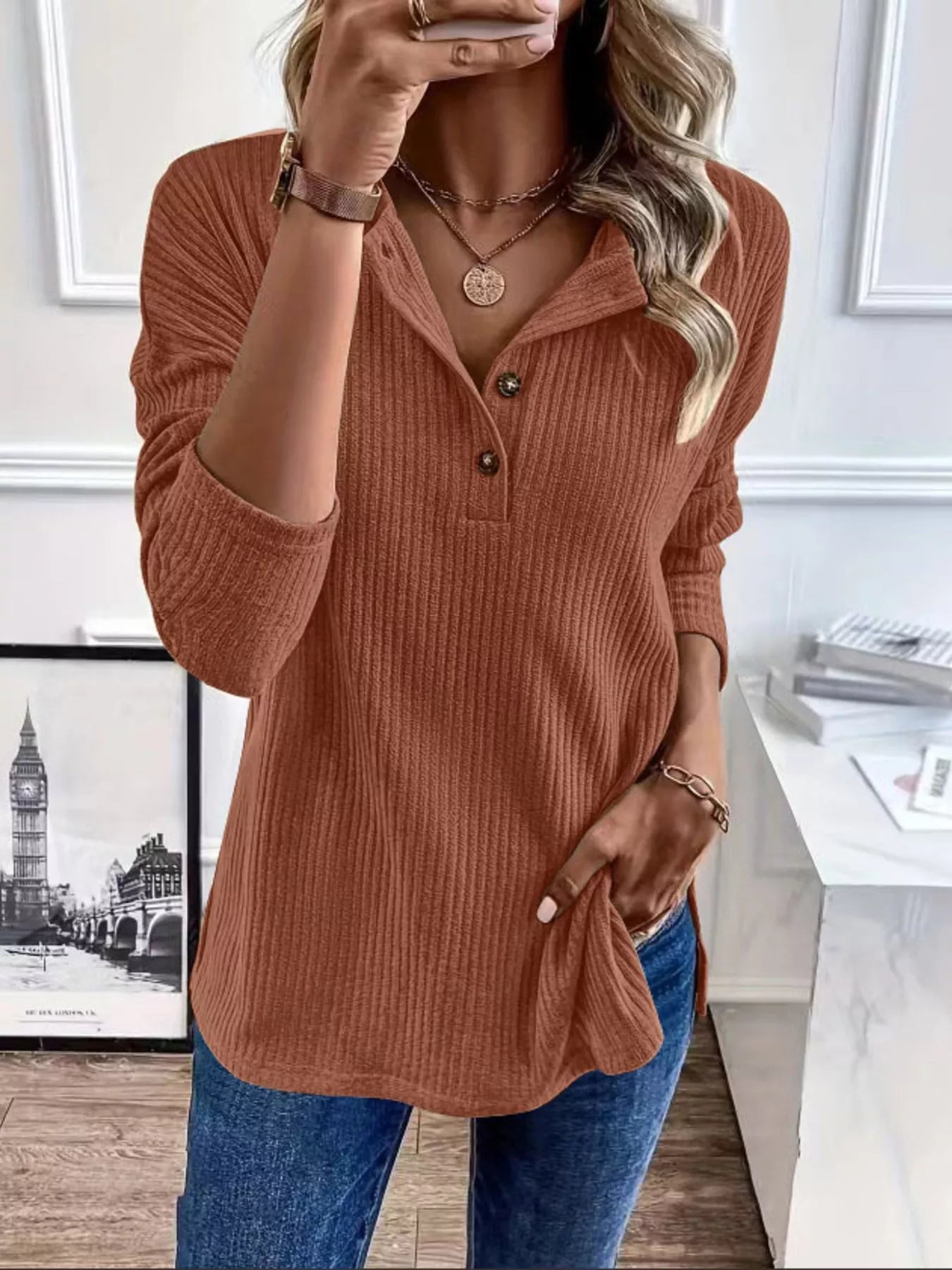 Yona - Felpa Casual con Spalle Scese