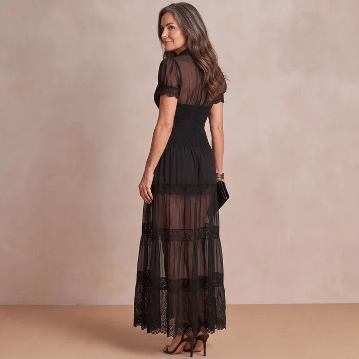 Abito Maxi Drappeggiato Elegante da Donna