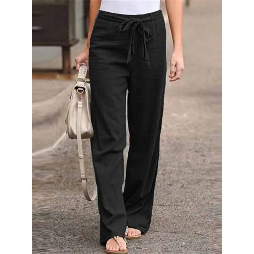 Pantaloni Palazzo in Lino da Donna