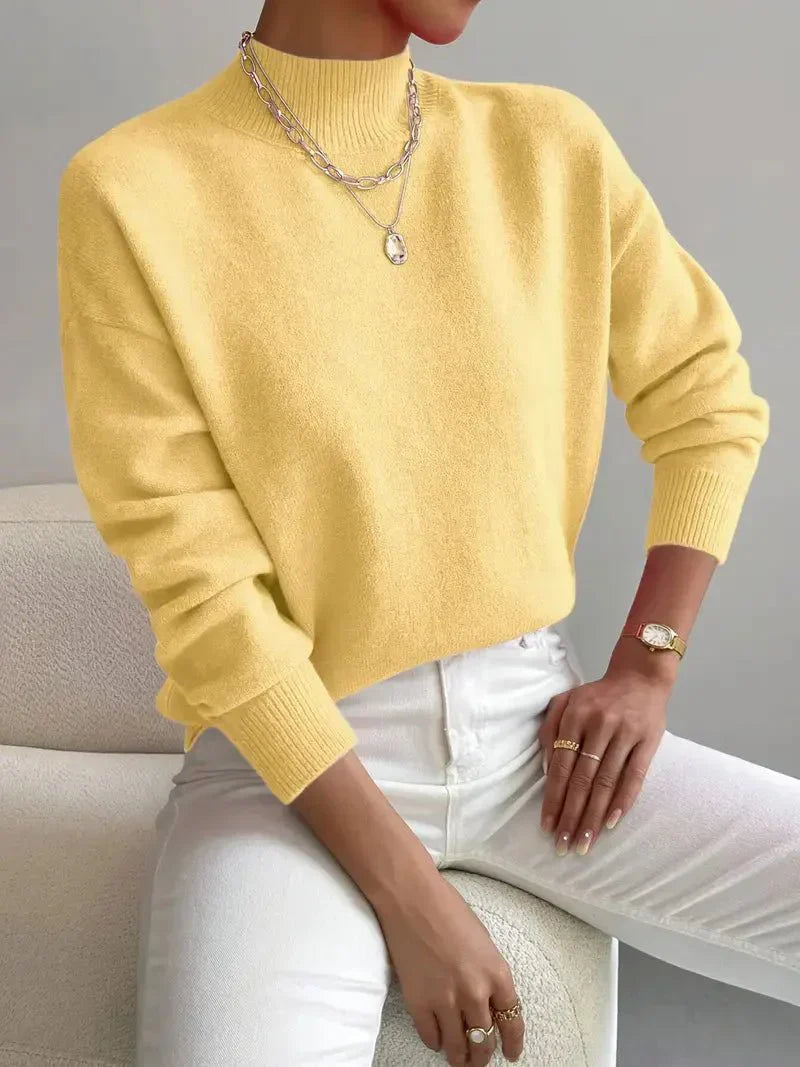 Heralyn - Maglione classico ed elegante a collo alto