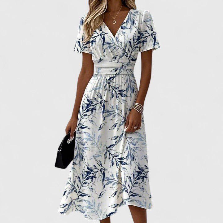 Abito Midi Elegante a Portafoglio da Donna