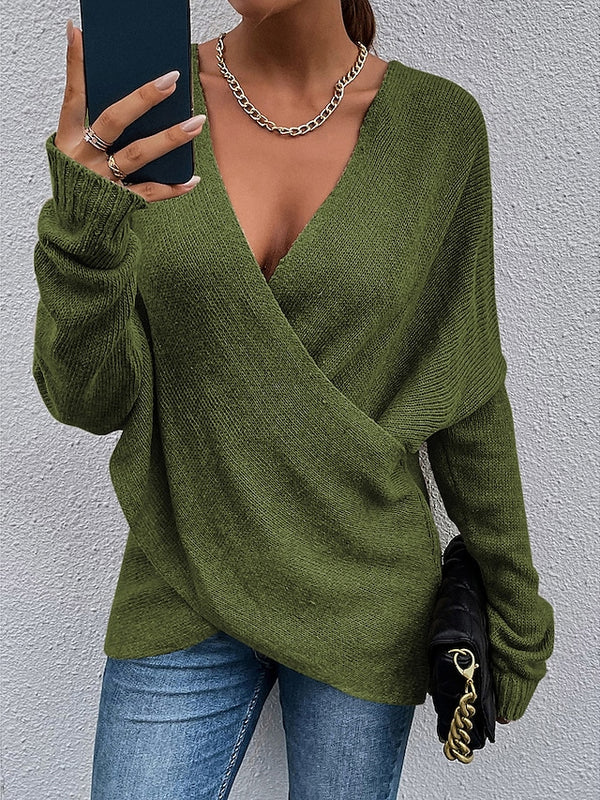 Cambria - Maglione chic a maglia larga con scollo a V