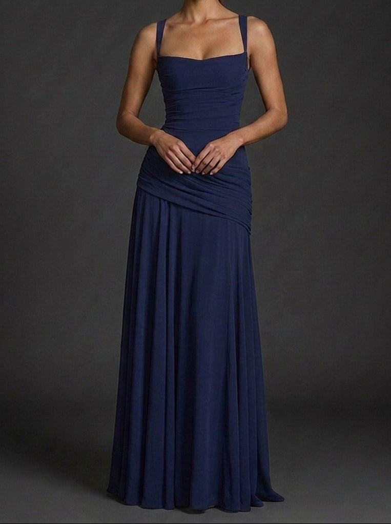Abito Maxi Elegante Arricciato da Donna
