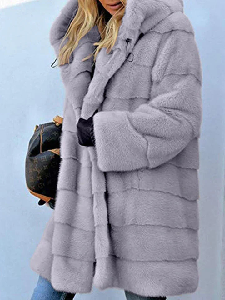 Lilibeth - Parka elegante in ecopelliccia con cappuccio