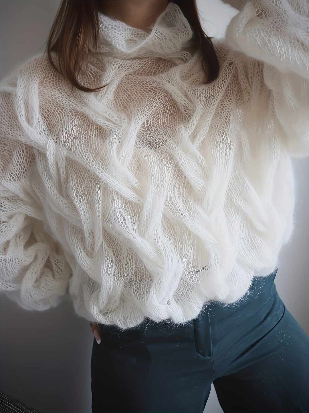 Bellinda - Maglione elegante e stiloso con dettagli traforati