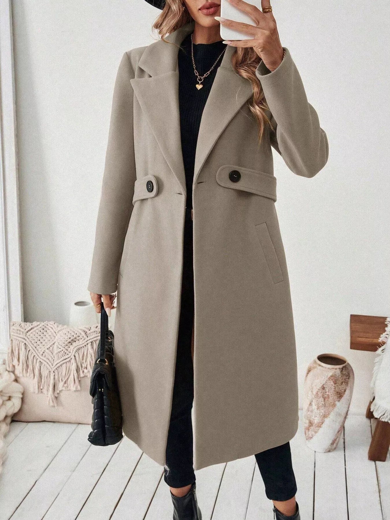 Taleah – Trench lungo elegante con un solo bottone