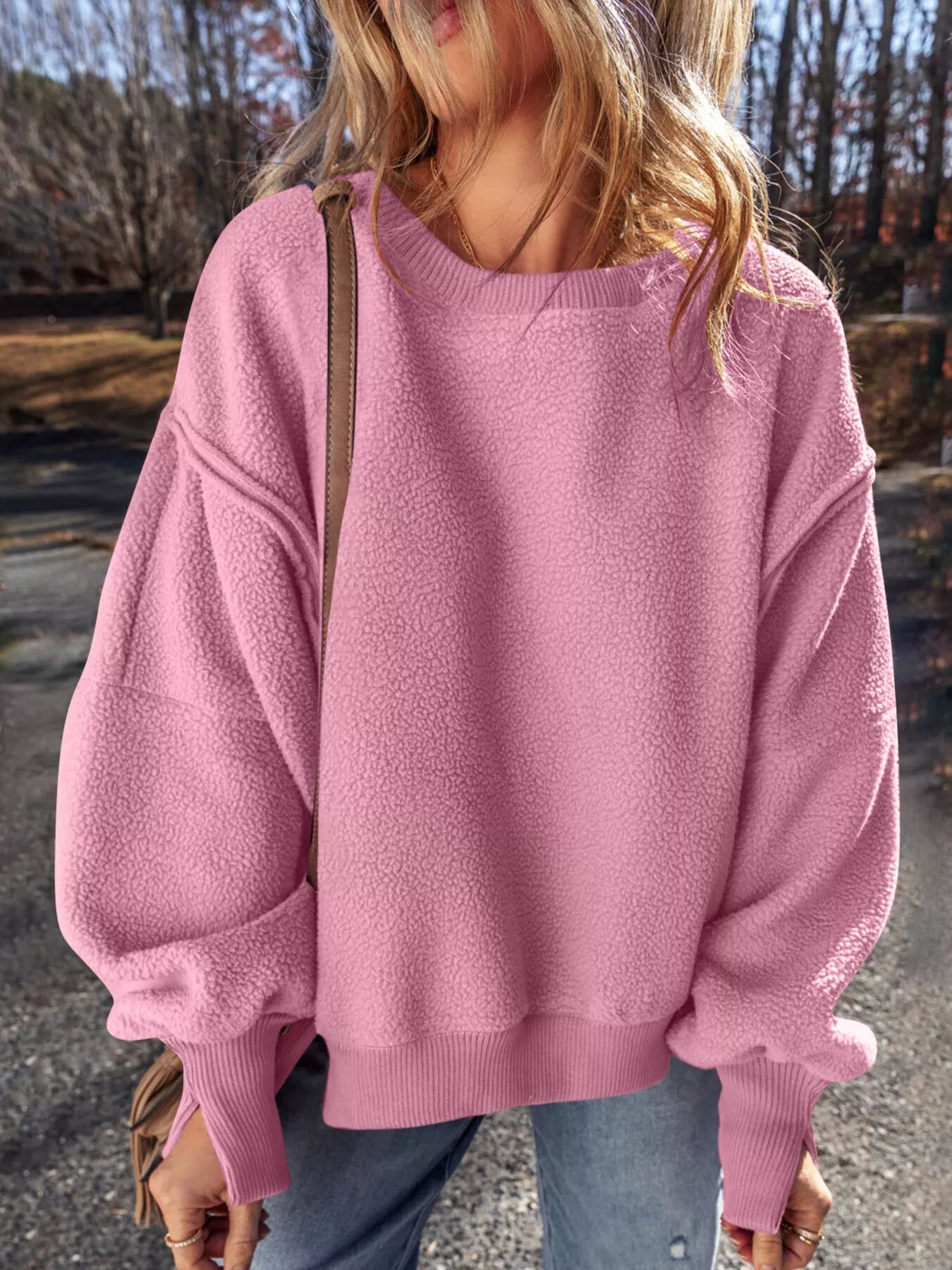 Casimira - Maglione caldo casual con girocollo e vestibilità ampia