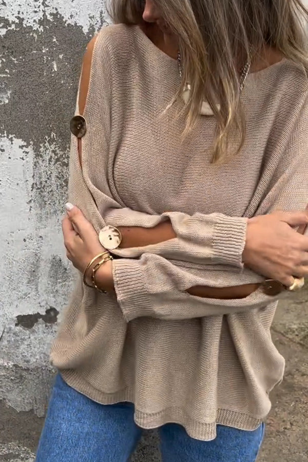 Jazlyn - Maglione chic a maniche lunghe in maglia