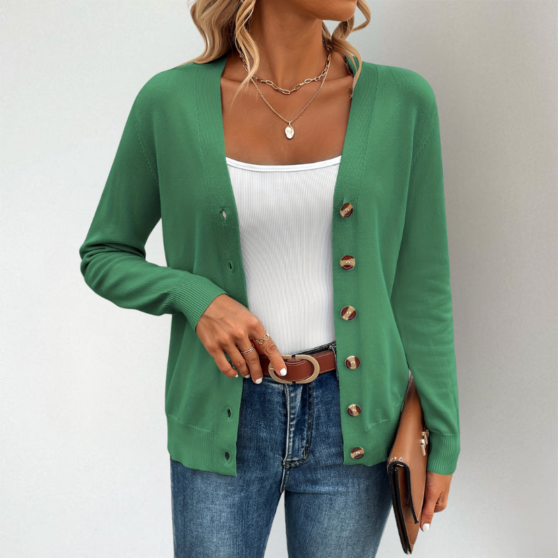 Xaylee - Cardigan casual con bottoni sul davanti