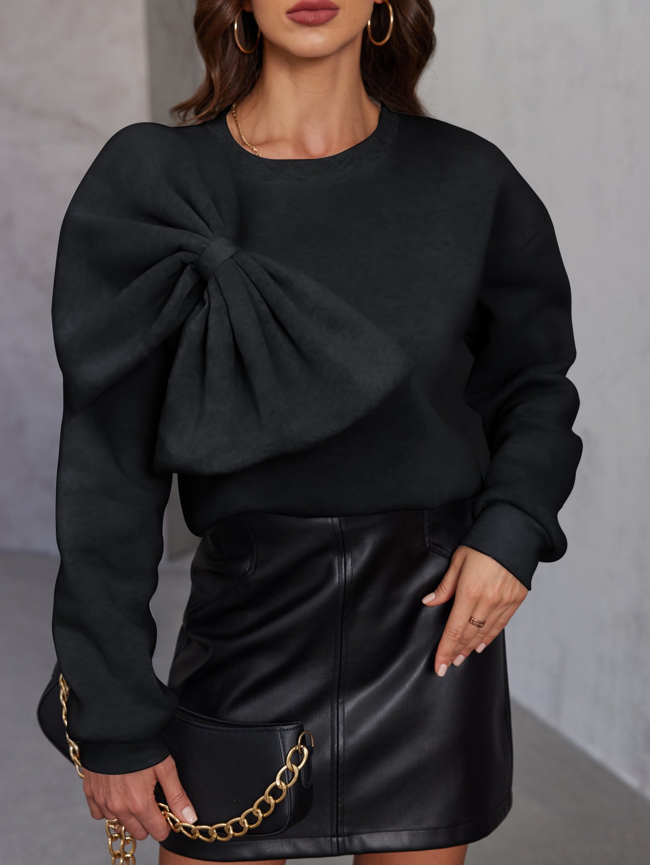 Dolly - Maglione elegante a maglia con fiocco