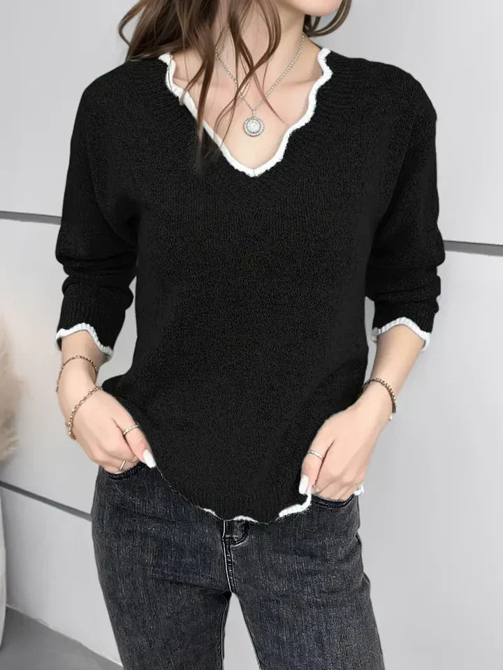 Zanna - Maglione casual con scollo a V