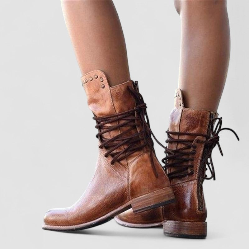 Stivaletti Western in Camoscio da Donna