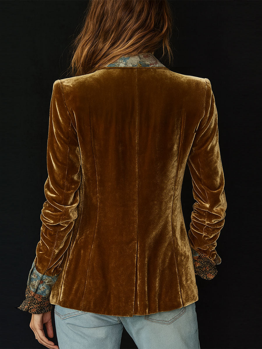 Blazer Patchwork Floreale Vintage da Donna