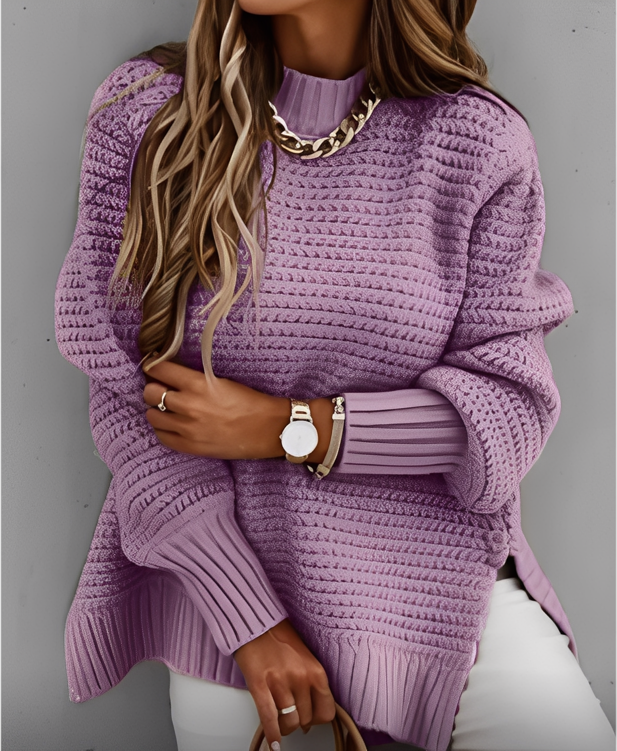 Lexie - Maglione oversize casual lavorato a maglia