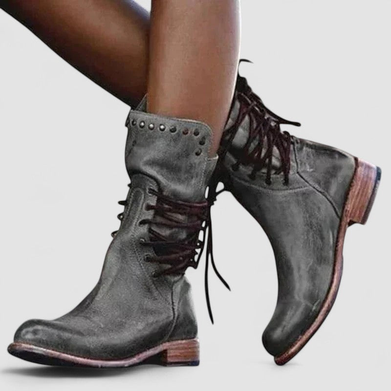 Stivaletti Western in Camoscio da Donna