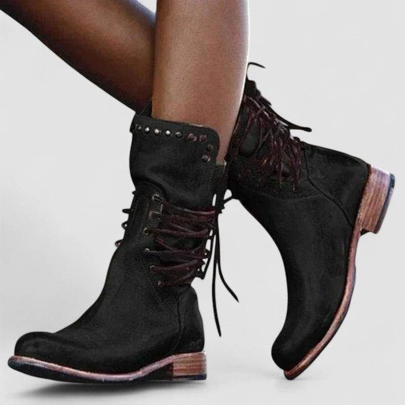 Stivaletti Western in Camoscio da Donna