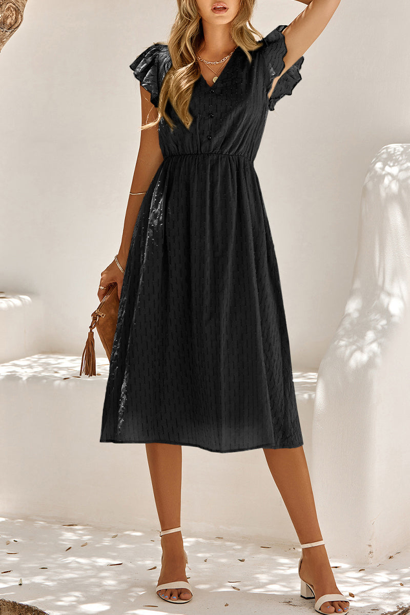Marlena – Elegante abito midi con scollo a V