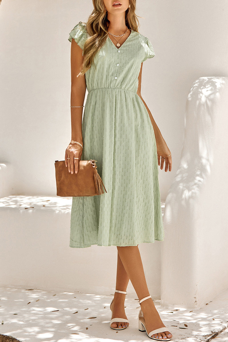 Marlena – Elegante abito midi con scollo a V
