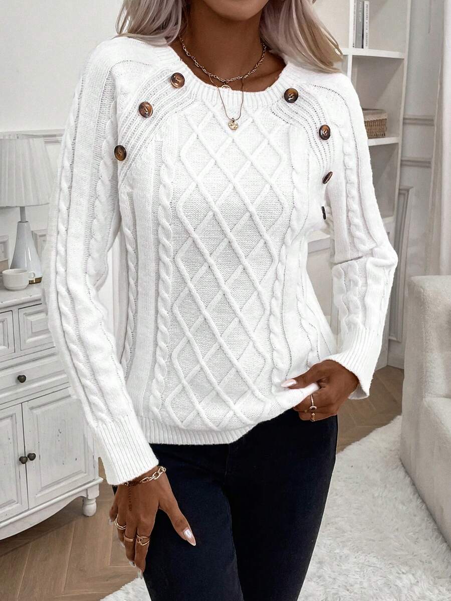 Xanthia - Maglione caldo ed elegante lavorato a maglia