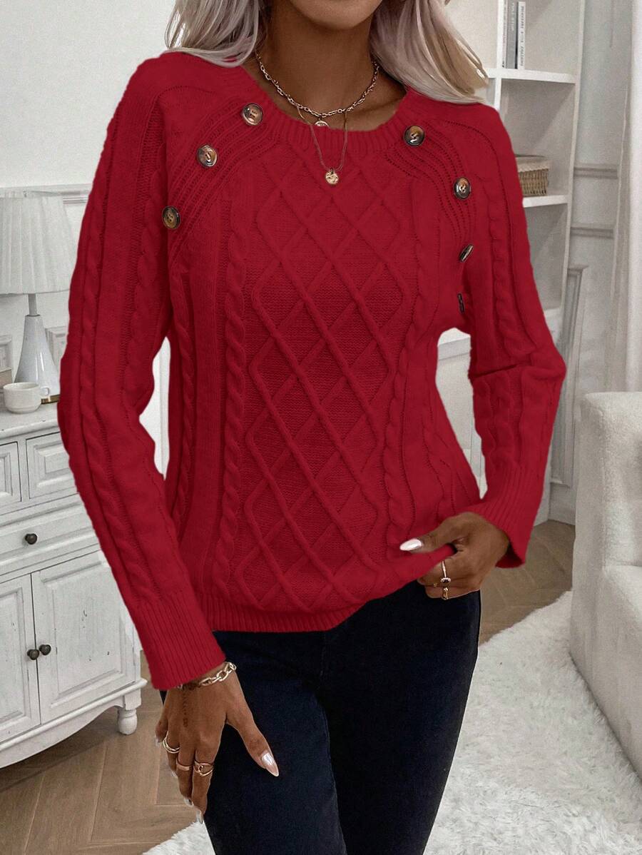Xanthia - Maglione caldo ed elegante lavorato a maglia
