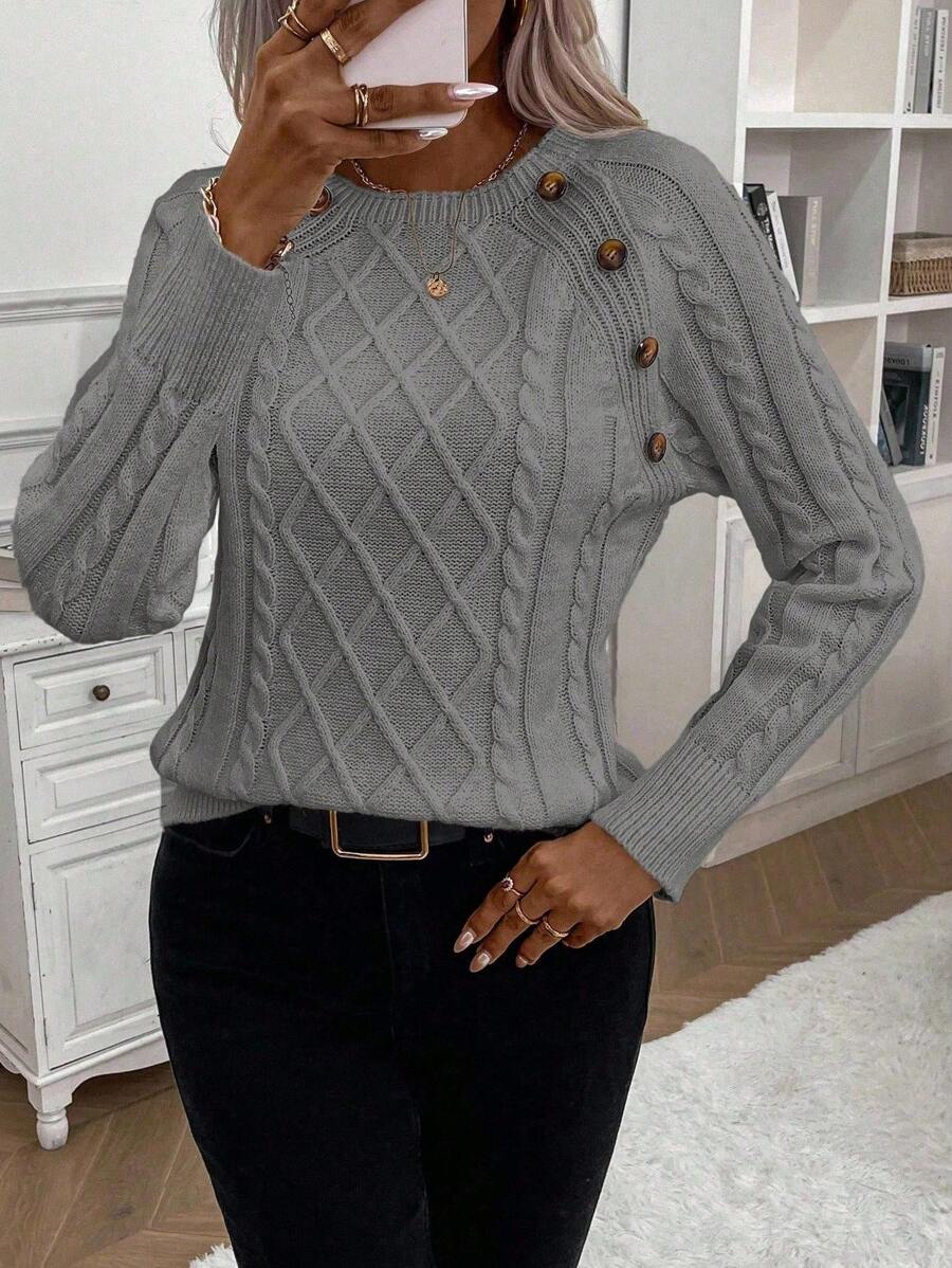 Xanthia - Maglione caldo ed elegante lavorato a maglia